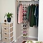 Household Essentials 62" 20-Pocket Canvas Closet Shoe File with Plastic Pockets and Hook, Cream (HH311390)~#|#~CF6AB879-1685-48BC-8610AFD72DC12401_sc7