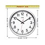 Infinity Instruments Obsidian ITC Wall Clock, 14"Dia. (12830SV-830)~#|#~CF6ADA00-CAA3-494E-941BA1876401C93C_sc7