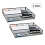 Mind Reader 6-Compartment Metal Drawer Organizer, Silver, 2/Set (2DEER-SIL)~#|#~CF74C88C-93B1-474A-B26EAC68154B9C7D_sc7