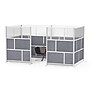 Luxor Modular Room Divider Add-On Wall, 70"H x 70"W, Gray/Frosted PET/Acrylic (MW-7070-XFCG)~#|#~CF97CD68-AE25-40C8-9EA0EDC5F40E523B_sc7