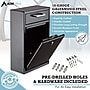 AdirOffice Wall Mounted Drop Box Indoor/Outdoor Interoffice Mailbox, Black (631-04-BLK)~#|#~CFA410CF-5A9A-4261-BB3DA9F8D7B18C89_sc7