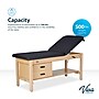 Viva Comfort Aristo Wood Physician Adjustable Exam Table with Shelf, 2 Drawer Cabinet, Paper Holder, 500 lb. Capacity, Black~#|#~CFAE34F5-A025-4774-9823D7202A74C8E5_sc7