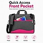 Vangoddy 13" Nylon Laptop Bag, TSA Checkpoint Friendly, Gray/Pink (NBKLEA604)~#|#~CFBF5ABE-FF56-4B91-89E603965CD85BFB_sc7