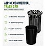Alpine Industries Metal Outdoor Trash Can with Flat Lid and Liner, 38 Gallon, Black (479-38)~#|#~CFE4EFAA-133F-45C7-A10A433FDE5E8DEA_sc7