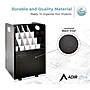 AdirOffice 20-Slot Mobile Roll File, Lockable, 24.75" H x 15.25" W x 13.25" D, Black (624-BLK-KIT1)~#|#~D000703E-9BF0-4CA2-A0B4B900CFD8F6A3_sc7