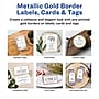 Avery 2" x 3.5" White/Gold Matte Table Tent, Laser/Inkjet, 80 Cards/Pack (3328)~#|#~D0103315-AB62-4812-AFAFE62A154622E7_sc7
