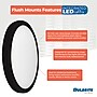 Bulbrite 7" Round 14-Watt 3000K LED Flush Mount Light, 1150 Lumens, Black (773605)~#|#~D015DC25-1056-4E8F-B5FECAC4F3055E68_sc7