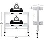 Mind Reader Clamp-On 2-Compartment Metal Desk Shelf, White (DESX2T-WHT)~#|#~D02E7A27-F2CF-4E76-A90807BF4DF9CF00_sc7