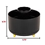 Staples 5-Compartment Rotating Plastic Desk Organizer, Black (ST63869)~#|#~D03C943E-65F0-404E-BF042B0C6ED32BBF_sc7