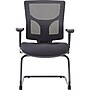 Lorell Conjure Fabric & Mesh Mid‑Back Guest Chair with Adjustable Arms, Black (LLR62009)~#|#~D05DFA4B-15AF-4A51-A0A4017C5E0BCB38_sc7