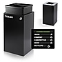Alpine Industries Steel Recycling and Trash Can Set with Square and Mixed Lid, 29 Gallon, Black/Blue, 2/Pack (ALP4450-BLK-KIT4)~#|#~D085666A-CF42-4978-85B2D22E3FDD33C5_sc7