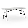 Staples 6' x 29.5" Heavy Duty Plastic Folding Table, White Granite (62109)~#|#~D09E62CD-421C-4A83-BC837E49ECAC2870_sc7