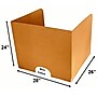 Classroom Products Foldable Cardboard Freestanding Privacy Shield, 24"H x 28"W, Kraft, 10/Box (2410 KR)~#|#~D0ED80AC-FCB1-40F7-A6C38BFDB25BF5B8_sc7
