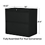 Staples Commercial 2-Drawer Lateral File Cabinet, Letter/Legal Size, Lockable, 28"H x 30"W x 18.62"D, Black (60934/21553)~#|#~D0F13C8E-366A-4B14-A57BBA86A7EE9AE2_sc7