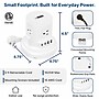 Uncaged Ergonomics Retractable Power Strip with USB-C, 4 AC Outlets, 4 USB Ports and 6ft Retractable Cord, White (RC-white)~#|#~D10EC70F-7BC8-42A1-83D57DD5DC9E8878_sc7