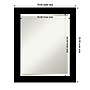 Amanti Art Brushed Black Beveled Bathroom Wall Mirror, 23.5" x 19.5", Black (A42678100279)~#|#~D142C268-3572-4B87-A2AA7C61EFB1C38B_sc7