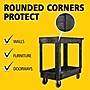 Rubbermaid 2-Shelf Plastic/Poly Mobile Utility Cart, Black (FG9T6600BLA)~#|#~D16445DA-161A-4DA2-A310F96937912996_sc7