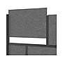 Luxor Expanse Series 7-Panel System Starter Wall, 70"H x 70"W, Freestanding, Black/Gray PET/Acrylic (MW-7070-FCGB)~#|#~D180794F-DB91-4C53-8C9C0EC7E250C24D_sc7