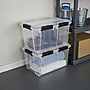 Sterilite 54 Quart Gasket Box with Lid, Plastic, Clear/Black, 4/Carton (39349004)~#|#~D18960A9-59BA-4630-BB51B6E3A0744509_sc7