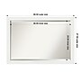 Amanti Art Vanity White Narrow Frame Wall Mirror, 27.5" x 39.5" (A42674593623)~#|#~D1A2CF45-C20E-41DE-90AF2D773384360B_sc7