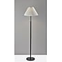 Simplee Adesso Jeremy 60.75"H Black Floor Lamp with White Pleated Fabric Shade (SL9500-01)~#|#~D1AE1778-C8B8-4377-82096D994437280B_sc7