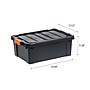 Iris 12 Gallon Heavy Duty Store-It-All Plastic Latching Storage Tote, Black (500215)~#|#~D1B6708C-AEC0-43E3-8EB927279D2741EB_sc7
