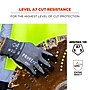 Ergodyne ProFlex 7072 Nitrile Coated Cut-Resistant Gloves, ANSI A7, Gray, Small, 1 Pair (10312)~#|#~D1CFE0D6-EC25-4033-BAA9A018C7DE86D3_sc7
