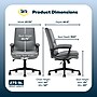 Serta Comfort Modern Ergonomic Bonded Leather Swivel Executive Chair, Gray (CHR10132C)~#|#~D1E1092E-3BBD-4BED-998599C947184638_sc7