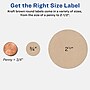 Avery Easy Peel Laser/Inkjet Round Labels, 2 1/2" Diameter, Kraft Brown, 9 Labels/Sheet, 25 Sheets/Pack, 225 Labels/Pack (22808)~#|#~D1E4281A-F725-42C3-BF4F4FE7C6CEA905_sc7