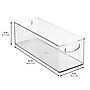 iDESIGN Stackable Plastic Storage Bin, 5" x 16"x 6", Clear, 4/Pack (28033M2)~#|#~D20B739A-BEAB-470D-ADA0E01538CACA5C_sc7