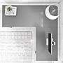 Bush Furniture Key West 60" L-Shaped Desk with Mid-Back Tufted Office Chair, Cape Cod Gray (KWS045CG)~#|#~D21CA590-7EC4-42B3-865EAC96C82B00BF_sc7