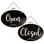 Cosco 2-Side Open/Close Spa Style Indoor Sign, 12" x 8", Black/White (098642)~#|#~D2213AAF-B66A-4A22-B5010498B07F7152_sc7