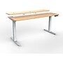 VersaDesk PowerLift Split-Level 60"W Electric Rectangular Adjustable Standing Desk, Maple/White (PL2SD6030-WM)~#|#~D2341AFE-0021-427E-88A3323C7D4A6103_sc7