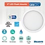 Bulbrite 5" Round 10.3-Watt 3000K LED Flush Mount Light, 850 Lumens, White (773600)~#|#~D24E679D-B69B-494A-B3C6324B4375815C_sc7