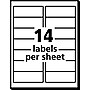 PRES-a-ply Laser/Inkjet Address Labels, 1-1/3" x 4", White, 14 Labels/Sheet, 100 Sheets/Box (30602)~#|#~D25D3739-AD35-40C5-9FC87D176F8293C7_sc7