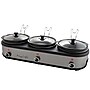 MegaChef Triple 2.5 Quart Slow Cooker, Brushed Silver (938109458M)~#|#~D25E6032-6339-4813-9FDC65B12A6EC071_sc7