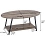 Household Essentials Jamestown 39.38"W x 23.5"D Laminate Coffee Table, Ashwood/Black (8081-1)~#|#~D27C9677-9678-4A23-813CA07BD0590499_sc7