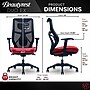 Beautyrest Duo-EX Ergonomic Mesh Swivel Computer Chair, Red (60051-RED)~#|#~D2EBCAA6-2D8D-4E75-AC075604D620C87C_sc7