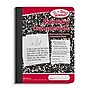 Staples 1-Subject Composition Notebooks, 7.5" x 9.75", Primary Ruled, 100 Sheets, Black/Red (42079C)~#|#~D30202B9-99EC-4009-8F463344E9067C2B_sc7