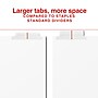 Staples Large Tab Insertable Dividers, 5 Tabs, Clear (13491/11122)~#|#~D30F295B-65AB-4BC0-9F702E87BB172AFA_sc7