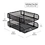 Mind Reader 2-Tier Stackable Paper Desk Tray, Metal Mesh, Black, 2/Set (2CSTACK2-BLK)~#|#~D322CF17-15F8-4057-8D6DE166737F93CA_sc7