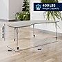 Flash Furniture Wren Kidney Activity Table, 96" x 48", Height Adjustable, Light Gray Top/Silver Frame (XUA4896KDLGTAC)~#|#~D3319217-68DC-463A-9D2D07695D21C7A0_sc7