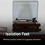 Fluance IB40 Turntable Isolation Base Anti-Vibration Wood Platform with Height Adjustable Feet and Bubble Level, Black~#|#~D355A44C-D88F-469F-A7641AA7832677C6_sc7