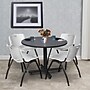 Regency 42-inch Round Laminate Gray Table With 4 M Stacker Chairs, Gray (TKB42RNDGY47GY)~#|#~D35CF4ED-AE6F-4AA7-94874D2EC9A19C20_sc7