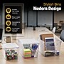 Azar Displays Diamond Pattern Storage Bins, Assorted Sizes, Clear (556903-SET)~#|#~D35E4E81-533D-49F3-878944223437C797_sc7