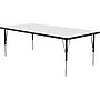 Correll Rectangular Activity Table, 72" x 30", Height-Adjustable, Frosty White/Black (A3072DE-REC-80)~#|#~D36D3C3D-82A1-48BB-A6CE58C20668DD38_sc7