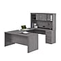 Bestar Logan 66"W U or L Shaped Desk with Drawers and Hutch, Bark Gray (46410-47)~#|#~D37AF7AD-3F0D-4F4E-86D447A3E1A27929_sc7