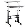 Mind Reader 27.5"- 39" Mobile Adjustable Sit/Stand Desk, Black (SDROLLXL-BLK)~#|#~D3BFE6BC-8CB0-4A26-B3BFC93B47CA110F_sc7