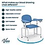 Viva Comfort Adjustable Bariatric Phlebotomy Blood Drawing Chair, 400 lbs. Capacity, Blue (ADI997-01-BLU-MK)~#|#~D4175C9C-0F42-4730-9C0487FE67928B7D_sc7