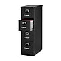 Staples Heavy Duty 4 Drawer Vertical File Cabinet, Letter/Legal Size, Black~#|#~D449AF1E-49B8-4101-A9C6E167A6E6FACE_sc7